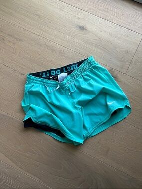 Y2K Nike Running Shorts Bike Shorts Just Do It Embroidered Swoosh
